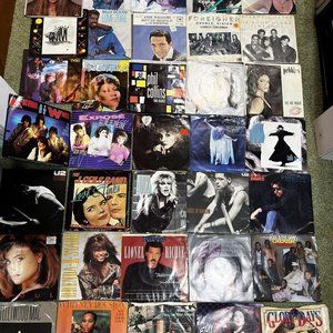 35 Sleeved Mostly 1980’s Rock RECORDS Lot U2, Van Halen, Madonna, Stevie Nicks!!